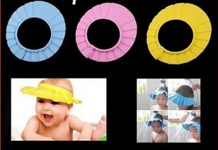 Шапка для купания Aliexpress Baby Child Kid Shampoo Bath Shower Wash Hair Shield Hat Cap Yellow / Pink / Blue
