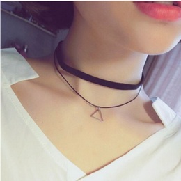 Чёкер Aliexpress LINX Fashion Women Clavicle Necklaces Multilayer Black Choker Necklace Cross Pendant Jewelry Collar Necklace for women
